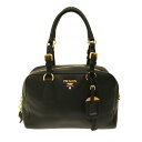 【新着】【中古】PRADA(プラダ) ショルダーバッグ 革タグ 黒 ヴィッテロダイノレザー