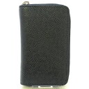 【新着】【中古】LOUIS VUITTON(ルイヴィトン) ジッピーコインパース コインケース ノワール タイガ・レザー(LVロゴの刻印入り)