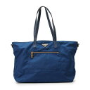 【新着】【中古】PRADA(プラダ) ショルダーバッグ ブルー ナイロン×レザー