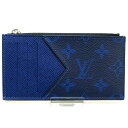 【新着】【中古】LOUIS VUITTON(ルイヴィトン) コインカード・フォルダー コインケース コバルト タイガ・レザー(皮革の種類:牛革)、モノグラム・キャンバス