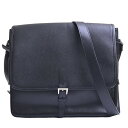 【新着】【中古】PRADA(プラダ) ショルダーバッグ 黒 サフィアーノトラベル(レザー)