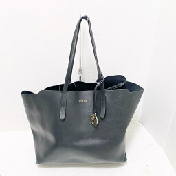 【中古】FURLA(<strong>フルラ</strong>) サリー トートバッグ 黒 レザー