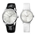 カルバンクライン 時計 メンズ レディース ペアウォッチ 腕時計 フォーマリティ アクセント 44mm 32mm ブラック ホワイト レザー K4M211C6K2Y2Y1KW ビジネス 男女 ペアセット カップル ブランド 時計 【仕事用】 誕生日 お祝い プレゼント ギフト お洒落