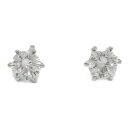 JEWELRY JEWELRY ダイヤモンド ピアス ピアス ジュエリー Pt900プラチナ ダイヤモンド レディース クリア系 E ダイヤ 0.8g 【中古】