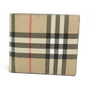5/23 20時より【全品3%Fクーポン&ポイント3倍】 バーバリー BURBERRY 二つ折り財布 財布 コットン ポリウレタン メンズ レディース ベージュ系 ベージュ 8049598 【新品】 | ブランド ブランド財布 レディース財布 サイフ