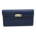 5/20限定【全品2%OFFクーポン&ポイント2倍】 エルメス HERMES ケリーウォレット 長財布 二つ折長財布 財布 レザー エプソン メンズ レディース ブルー系 ブルーエレクトリック 【中古】 | ブランド ブランド財布 レディース財布 サイフ