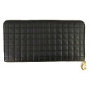 1/30まで【最大3万円OFFクーポン&全品ポイント5倍 】 セリーヌ CELINE ラウンド長財布 二つ折り長財布 財布 レザー レディース ブラック系 【中古】 | ブランド ブランド財布 レディース財布 サイフ