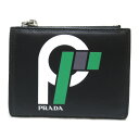 1/30まで【最大3万円OFFクーポン&全品ポイント5倍 】 プラダ PRADA 二つ折り財布 財布 レザー メンズ レディース ブラック系 1ML023 【中古】 | ブランド ブランド財布 レディース財布 サイフ