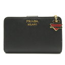 プラダ PRADA 二つ折り財布 財布 サフィアーノレザー レディース ブラック系 1ML225 【中古】 | ブランド ブランド財布 レディース財布 サイフ