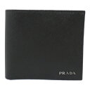プラダ PRADA 二つ折財布 二つ折り財布 財布 レザー メンズ レディース ブラック系 2MO7382E26F0R8F 【新品】