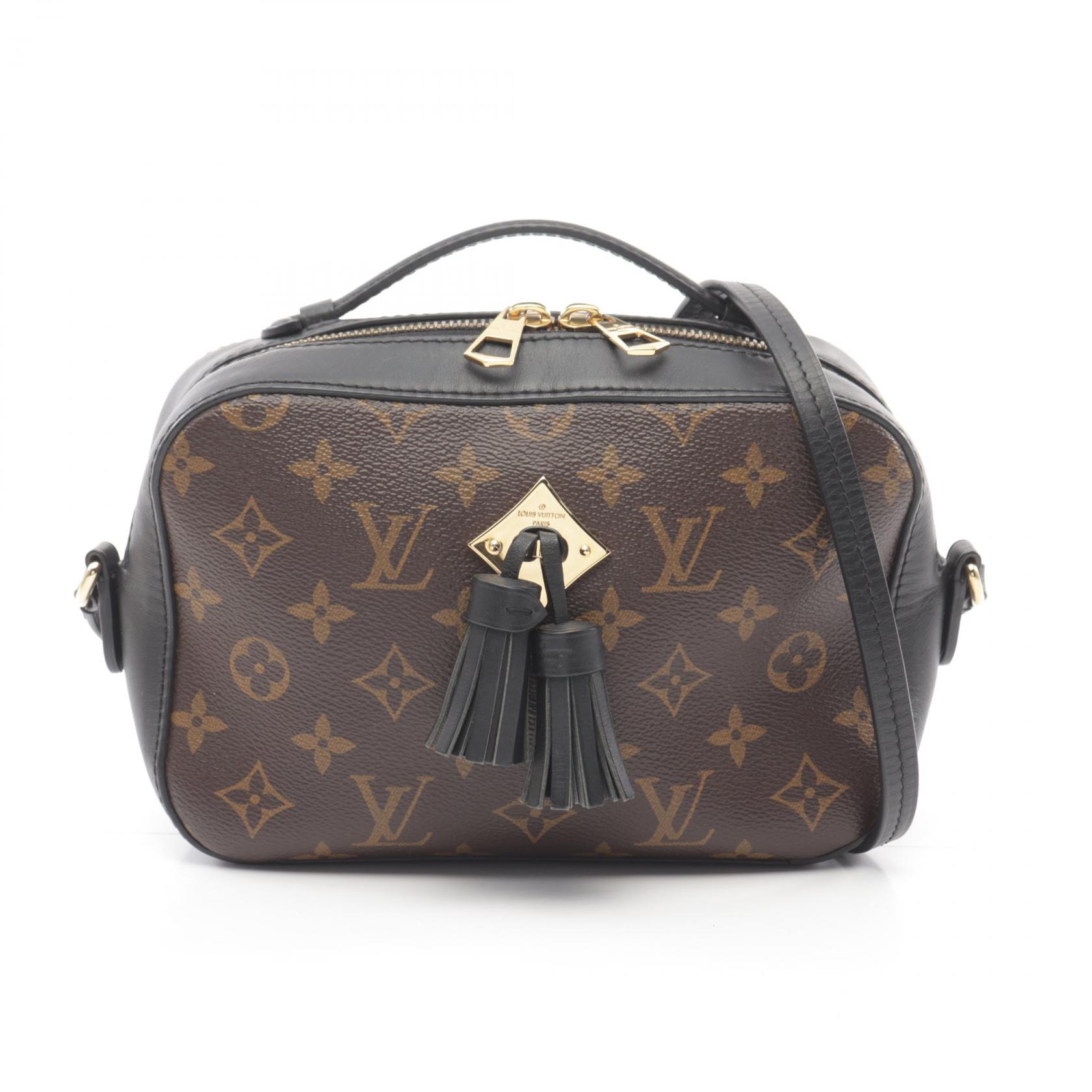 【4千円OFFクーポン対象】ルイ・ヴィトン LOUIS VUITTON サントンジュ ショルダーバッグ バッグ PVCコーティングキャンバス レザー モノグラム レディース ブラウン系 / ブラック系 M43555 送料無料 <strong>ルイヴィトンバッグ</strong> ヴィトンバッグ【中古】
