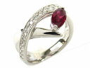 【中古】 ジュエリー ルビー ダイヤモンドリング 指輪 レディース PT900 プラチナ x ルビー0.90/ダイヤモンド0.32ct