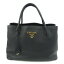 【金利0円!最大24回】 プラダ 2wayショルダーバッグ レディース レザー ブラック 【中古】 | PRADA BRANDOFF ブランドオフ ブランド ブランドバッグ バッグ バック ショルダーバッグ ショルダーバック ショルダー 肩掛け