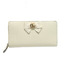 グッチ マーモントリボン ラウンドファスナー長財布 財布 レディース レザー ホワイト (435819) 【中古】 | GUCCI BRANDOFF ブランドオフ ブランド ブランド財布 レディース財布 サイフ