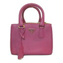 プラダ 2way ショルダー ミニ ハンドバッグ バッグ レディース サフィアノレザー ピンク 【中古】 | PRADA BRANDOFF ブランドオフ ブランド ブランドバッグ バック ショルダーバッグ ショルダーバック 肩掛け