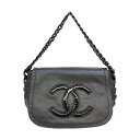 シャネル プラチェーンショルダー ショルダーバッグ バッグ レディース 羊革 (ラム) ブラック 【中古】 | CHANEL BRANDOFF ブランドオフ ブランド ブランドバッグ バック ショルダーバック ショルダー 肩掛け