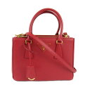 プラダ サフィアーノ 2way ショルダーバッグ バッグ レディース サフィアーノレザー レッド (1BA896) 【中古】 | PRADA BRANDOFF ブランドオフ ブランド ブランドバッグ バック ショルダーバック ショルダー