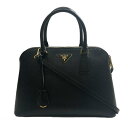 プラダ サフィアーノ ショルダーバッグ バッグ レディース レザー ブラック (BL0837) 【中古】 | PRADA BRANDOFF ブランドオフ ブランド ブランドバッグ バック ショルダーバック ショルダー 肩掛け