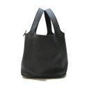 ▼8/4 20時から!最大2万円OFFクーポン&ポイント2倍▼ 【中古】エルメス ピコタンロックPM トートバッグ バッグ レディース トリヨンクレマンス ブラック(シルバー金具)