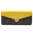 ▼5/23 20時から!全品3%OFFクーポン&ポイント3倍▼ フェンディ FENDI コンチネンタル長財布 二つ折長財布 財布 カーフ (牛革) レディース イエロー系 / ブラウン系 イエロー 8M0251AAIIF19DA 【中古】 | ブランド ブランド財布 レディース財布 サイフ