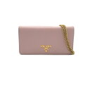 ▼1/30まで!最大3万円OFFクーポン&全品対象ポイント5倍▼ プラダ PRADA チェーンウォレット ショルダーバッグ バッグ サフィアーノレザー レディース ピンク系 1DH044 【中古】 | ブランド ブランドバッグ バック ショルダーバック ショルダー 肩掛け