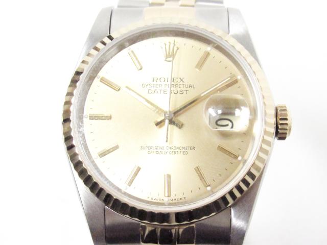 ROLEXロレックス/デイトジャスト/オートマチック/ゴールド/ステンレススチールSSK18/16233