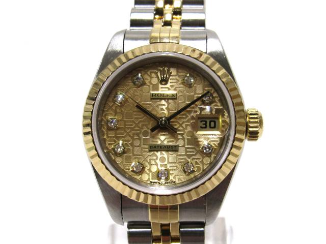 ROLEXロレックス/デイトジャスト10P/オートマチック/ゴールド/ステンレススチールSSK18YG ダイヤ/79173