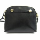 【中古】 フルラ ショルダーバッグ レディース 型押しレザー ブラック | FURLA BRANDOFF ブランドオフ ブランド ブランドバッグ ブランドバック かばん バッグ バック ショルダーバック ショルダー 肩かけ