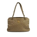 【中古】 シャネル チェーンショルダーバッグ レディース 牛革 (カーフ) ゴールド | CHANEL BRANDOFF ブランドオフ ブランド ブランドバッグ かばん バッグ バック ショルダーバッグ