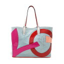 【中古】 クリスチャン・ルブタン CABATA LOVE トートバッグ レディース デニムxエナメルxレザー ブルーxマルチカラー | Christian louboutin BRANDOFF ブランドオフ ブランド ブランドバッグ バッグ トートバック トート