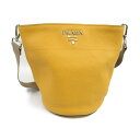 【中古】 プラダ バケツ型 ワンショルダーバッグ レディース 牛革 (カーフ) イエロー (1BE012) | PRADA BRANDOFF ブランドオフ ブランド ブランドバッグ バッグ バック ショルダーバッグ ショルダーバック ショルダー 肩掛け