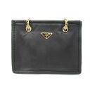 【中古】プラダ チェーンショルダーバッグ レディース ナイロン ブラック | PRADA BRANDOFF ブランドオフ ブランド ブランドバッグ ブランドバック かばん バッグ バック ショルダーバッグ ショルダーバック ショルダー 肩かけ