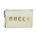 グッチ クラッチバッグ セカンドバッグ バッグ レディース レザー ホワイト x ゴールド (510489) 【中古】 | GUCCI BRANDOFF ブランドオフ ブランド ブランドバッグ バック アクセサリーポーチ アクセサリー ポーチ
