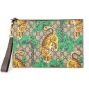 グッチ クラッチバッグ バッグ メンズ 塩化ビニールコーティング グリーン (451473) 【中古】 | GUCCI BRANDOFF ブランドオフ レディース ブランド ブランドバッグ バック アクセサリーポーチ アクセサリー ポーチ