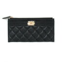 【中古】 シャネル ボーイシャネルポーチ レディース キャビアスキン ブラック (A81254) | CHANEL BRANDOFF ブランドオフ ブランド ブランドバッグ ブランドバック バッグ バック アクセサリーポーチ アクセサリー ポーチ