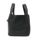 11月30日~12月1日限定【全品ポイント2倍&最大1万円OFFクーポン】 【中古】エルメス ピコタンロックPM カギ無 トートバッグ レディース トリヨンクレマンス ブラック