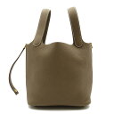 【中古】エルメス ピコタンロックPM ハンドバッグ レディース トリヨンクレマンス エトープ(ゴールド金具)