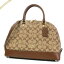 《クーポンで1000円OFF 4月21日24時まで》コーチ COACH レディース ショルダーバッグ シグネチャー ドーム型 ミニボストン ベージュ×ライトブラウン F58287 IME74 【コーチアウトレット】【コンビニ受取】【ブランド】