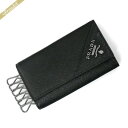 プラダ PRADA キーケース メンズ レザー 6連 ブラック 2PG222 QME F0002 / NERO 【ブランド】