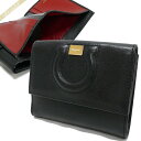 《1300円OFFクーポン対象!11/2(月)0:59まで》フェラガモ Ferragamo レディース 二つ折財布 レザー ガンチーニ ブラック 22 C844 0684441 | ブランド