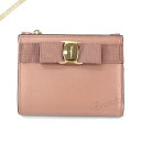 フェラガモ Ferragamo レディース 二つ折り財布 レザー ヴァラリボン ピンク系 22 E009 0737130 | ブランド