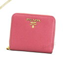 プラダ 二つ折り財布 PRADA レザー ラウンドファスナー ピンク 1ML036 QWA F0505 | ブランド