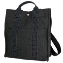 【店内最大70%OFF!12/4 20:00-12/11 1:59迄】 37%OFF エルメス HERMES エールライン アド MM バックパック デイパック リュック ナイロンキャンバス グレー ブラック レディース 【中古】 msp39perb