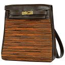 【店内最大70%OFF!12/4 20:00-12/11 1:59迄】 11%OFF エルメス HERMES ケリー アド PM ミニ バックパック デイパック リュック ヴィブラート ブラウン オレンジ □G レディース 【中古】 msp29perb