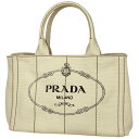 プラダ PRADA カナパ トート ハンドバッグ ショルダーバッグ 2WAY トートバッグ キャンバス ホワイト 1BG439 レディース 【中古】 rkmt