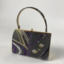 【店内最大70%OFF!5/9 20:00-5/16 1:59迄】 60%OFF 和装バッグ 美品 優品 幾何学 金銀糸 黒 正絹 和装小物 【中古】 msp60pero