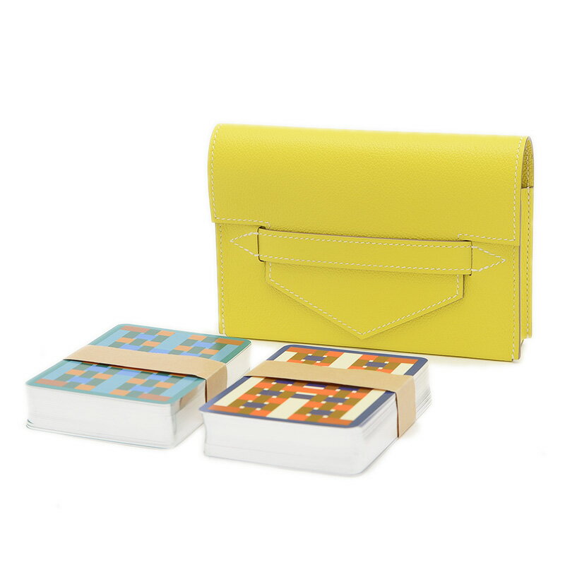 【未使用品】エルメス ロードポケット ブリッジ デッキケース エバーカラー/シェーブル ライム【中古】 BP 【送料無料】