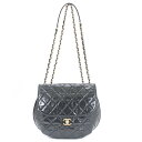 極美品 CHANEL シャネル マトラッセ チェーンショルダーバッグ 斜めがけバッグ 肩掛け ブラック 黒 ゴールド金具 ヴィンテージ加工 カーフ レディース 袋・Gカード【中古】