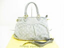 【美品】 LOUIS VUITTON ルイヴィトン モノグラム デニム ネオカヴィ MM ハンドバッグ ショルダーバッグ トートバッグ グレー 【中古】