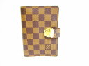 【超美品】 ルイヴィトン LOUIS VUITTON ダミエ アジェンダPM コアラ 手帳カバー システム手帳 メンズ レディース エベヌ 茶 【中古】